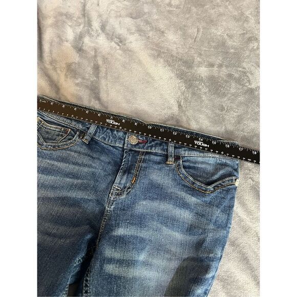 MEK Denim Jeans Womens Size 32 Dark Wash Blue Harrison Slim Leg Bootcut Stretch - Picture 8 of 11